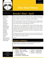 Steel Horses April 2011 Newsletter